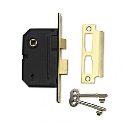 UNION 3~ 2 LEVER SASHLOCK BRASS